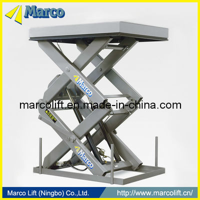 2 toneladas de tabla de elevación de tijeras de alto Marco aprobada por el CE con personalización y solicitud personalizada